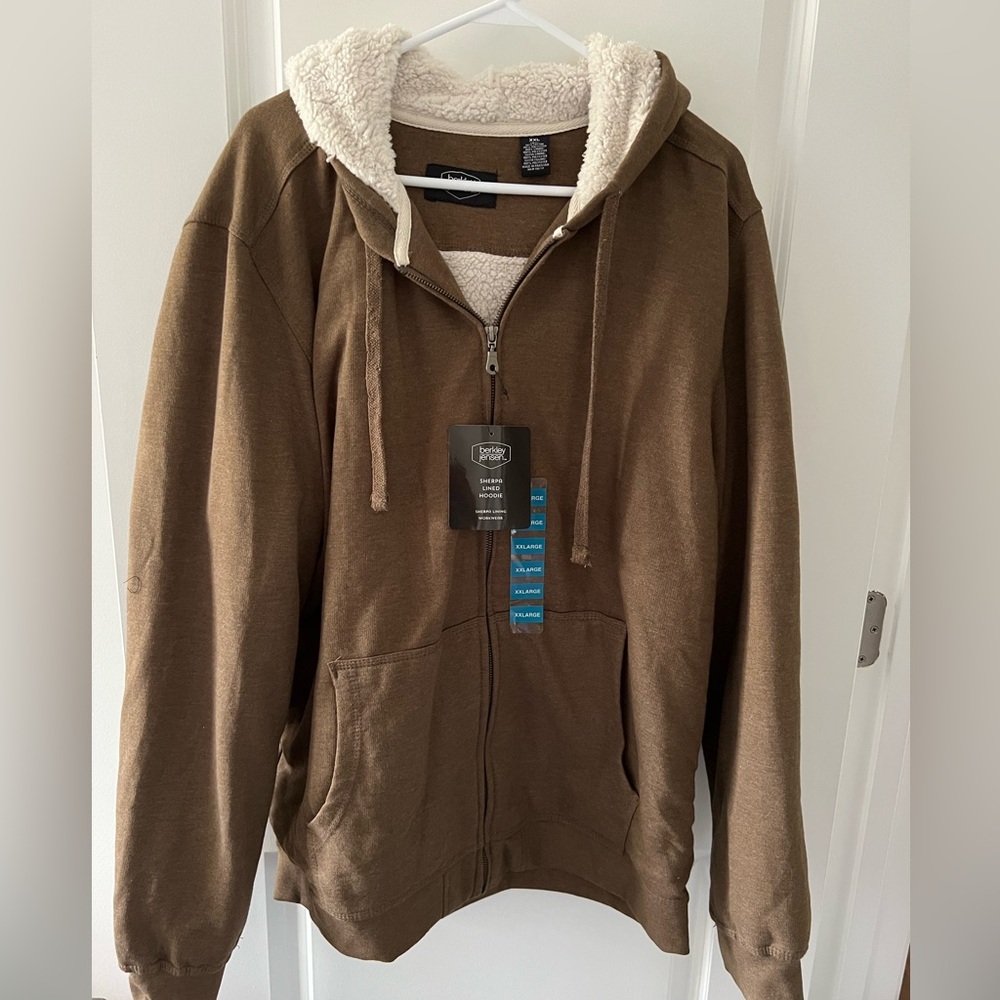 Berkley Jensen Walnut Heather Sweat Jacket - XXLarge